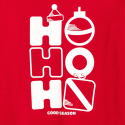 Okaidi Μπλούζα μακρυμάνικη με μήνυμα "HO HO HO", κόκκινη, για αγόρια