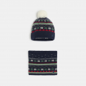 Okaidi Bonnet et snood bleu marine Garcon
