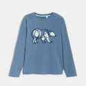 Okaidi T-shirt bleu motif ours Garcon