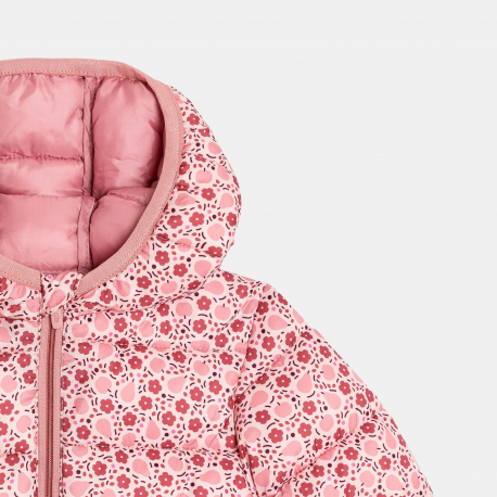 Obaibi Μπουφάν καπιτονέ, φλοράλ, ροζ για μωρά κοριτσάκια