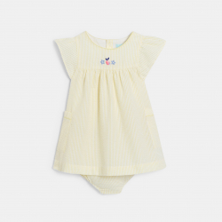 Obaibi Φόρεμα ριγέ από ύφασμα  seersucker για μωρά κοριτσάκια