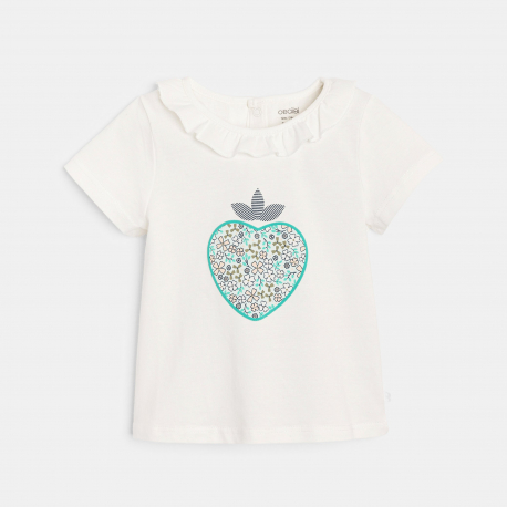 Obaibi Μπλούζα με λαιμόκοψη με βολάν με μοτίφ καμηλοπάρδαλη για μωρά κοριτσάκια