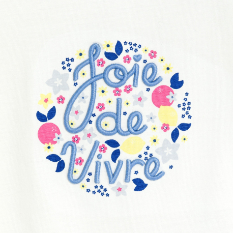 Obaibi T-shirt κεντημένο, βαμβακερό με ιδιαίτερο σχέδιο για μωρά κοριτσάκια