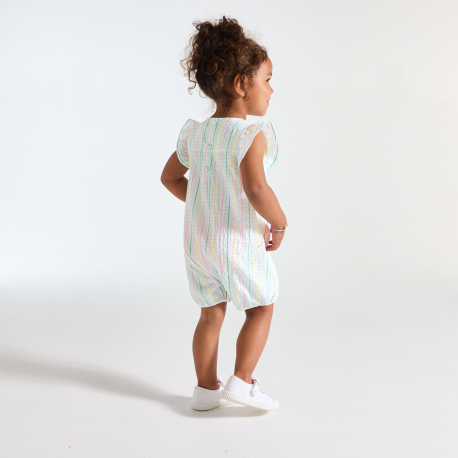 Obaibi Ολόσωμη φόρμα ριγέ πολύχρωμη για μωρά κοριτσάκια