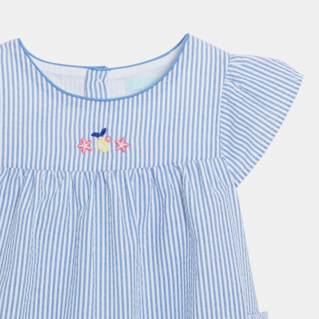 Obaibi Φόρεμα ριγέ από ύφασμα  seersucker για μωρά κοριτσάκια