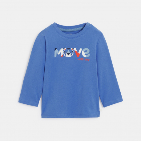 Obaibi Μπλούζα βαμβακερή, μακρυμάνικη με μοτίφ ζώα για μωρά αγοράκια