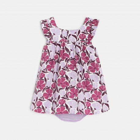 Obaibi Φόρεμα με τιράντες από φλοράλ βιολετί για μωρά κοριτσάκια