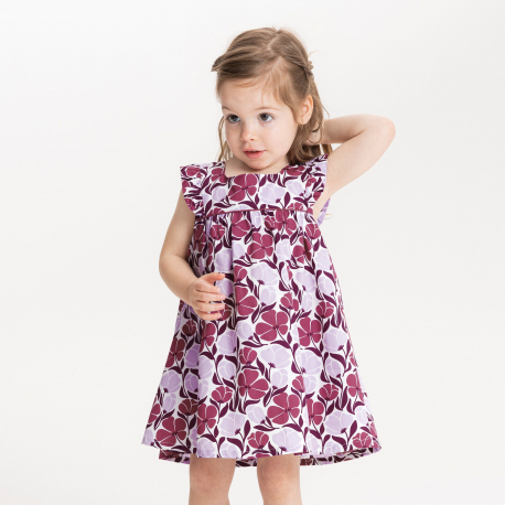Obaibi Φόρεμα με τιράντες από φλοράλ βιολετί για μωρά κοριτσάκια