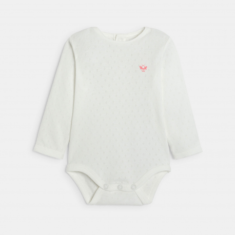 Obaibi Σαλοπέτα μακριά φλοράλ και κορμάκι με πλέξη πουαντέλ για μωρά κοριτσάκια