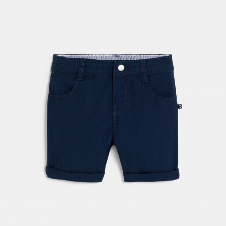 Obaibi Βερμούδα ίσια από βαμβάκι, με ιδιαίτερο σχέδιο σε ανοιχτό μπλε για μωρά αγοράκια