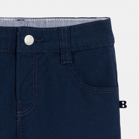 Obaibi Βερμούδα ίσια από βαμβάκι, με ιδιαίτερο σχέδιο σε ανοιχτό μπλε για μωρά αγοράκια