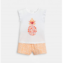 Obaibi Πιτζάμα σε δύο τεμάχια, ανανάς, ροζ  για μωρά κοριτσάκια