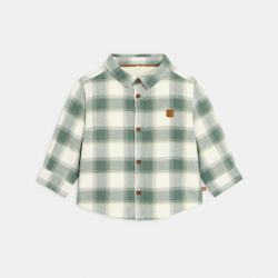 Obaibi Πουκάμισο μπουφάν με επένδυση φλις με καρό κόκκινη για μωρά αγοράκια