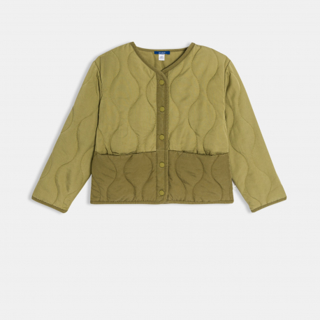 Okaidi Blouson matelasse double vert fille