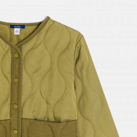 Okaidi Blouson matelasse double vert fille