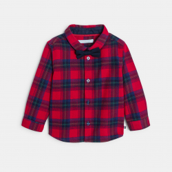 Obaibi Chemise a carreaux rouge bebe garcon