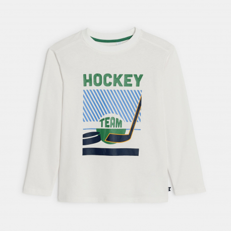 Okaidi T-shirt a motif blanc garcon