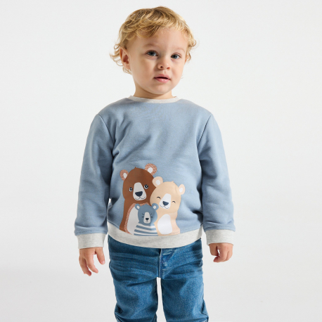 Obaibi Φούτερ από χνουδωτό ύφασμα σκύλος γκρι για μωρά αγοράκια