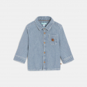 Obaibi Πουκάμισο μπουφάν ριγέ μπλε για μωρά αγοράκια