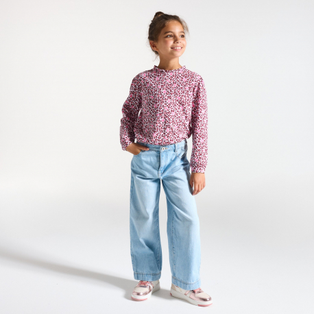 Okaidi Μπλούζα λεοπάρ ροζ για κορίτσια