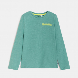 Okaidi T-shirt manches longues motif dos vert Garcon