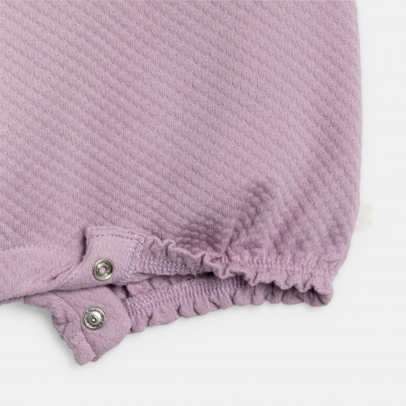 Obaibi Φορμάκι κοντό βαμβακερό με ιδιαίτερο σχέδιο μωβ για νεογέννητα κοριτσάκια