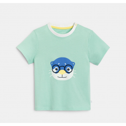 Obaibi Μπλούζα με ζωάκια πράσινη για μωρά αγοράκια