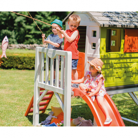 Παιδική χαρά με σπιτάκι - τσουλήθρα και σκάλα αναρρίχησης Smoby Pilings House