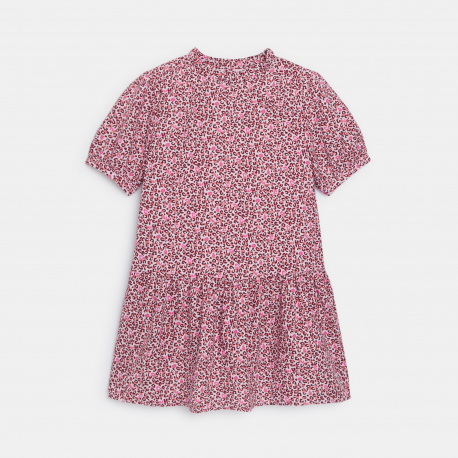 Okaidi Φόρεμα με τύπωμα λεοπάρ ροζ για κορίτσια