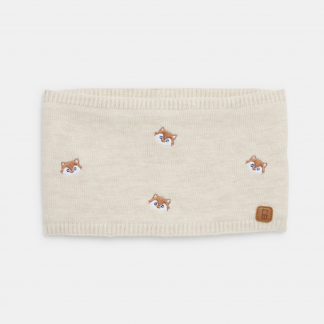 Obaibi Λαιμός από ύφασμα με επένδυση από χοντρό φλις αλεπού μπεζ για μωρά αγοράκια