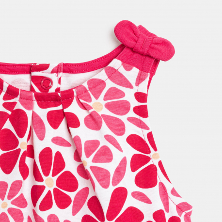 Obaibi Φορμάκι κοντό φλοράλ ροζ για μωρά κοριτσάκια