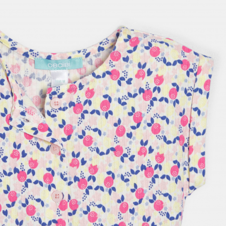 Obaibi Ολόσωμη φόρμα από ύφασμα με ιδιαίτερο σχέδιο φρούτα για μωρά κοριτσάκια