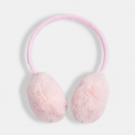 Okaidi Προστατευτικά για αυτιά που διπλώνει από οικολογική γούνα βιολετί για κορίτσια