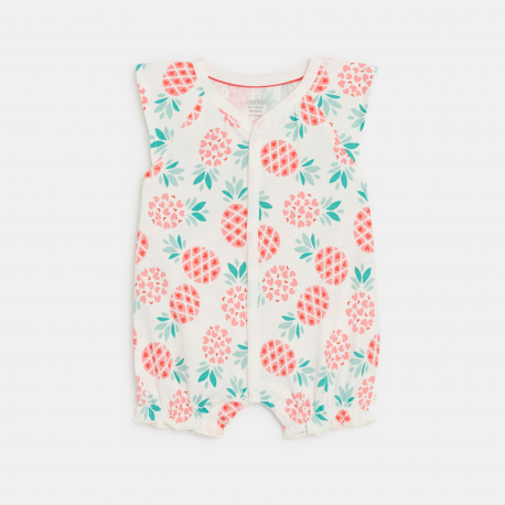 Obaibi Φορμάκι κοντό με σχέδιο ανανά, πορτοκαλί για μωρά κοριτσάκια