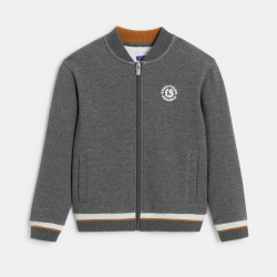 Okaidi Φούτερ teddy με φερμουάρ, γκρι για αγόρια