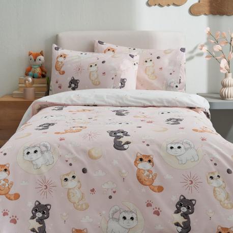 Σετ παπλωματοθήκη μονή Vesta Home Kitty