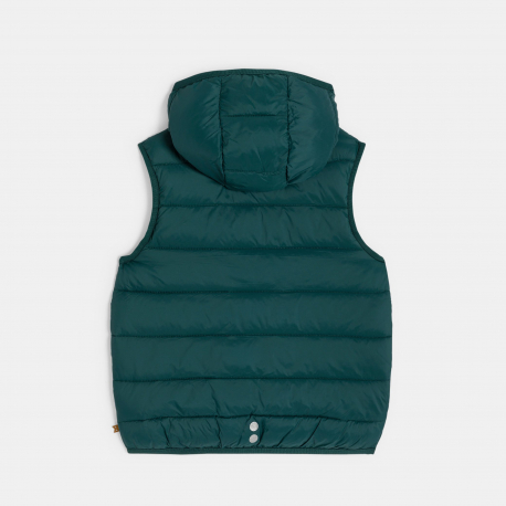 Okaidi Μπουφάν αμάνικο με κουκούλα σκούρο πράσινο