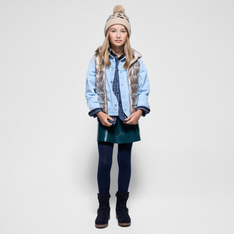 Okaidi Μπουφάν αμάνικο με κουκούλα για κορίτσια