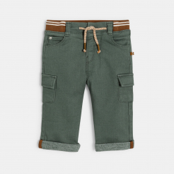Obaibi Παντελόνι cargo πράσινο για μωρά αγοράκια