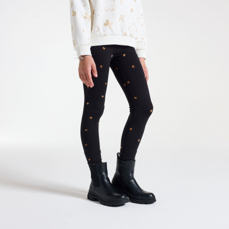 Okaidi Κολάν μακρύ με μοτίφ πεταλούδα μαύρο για κορίτσια