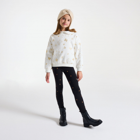 Okaidi Κολάν μακρύ με μοτίφ πεταλούδα μαύρο για κορίτσια