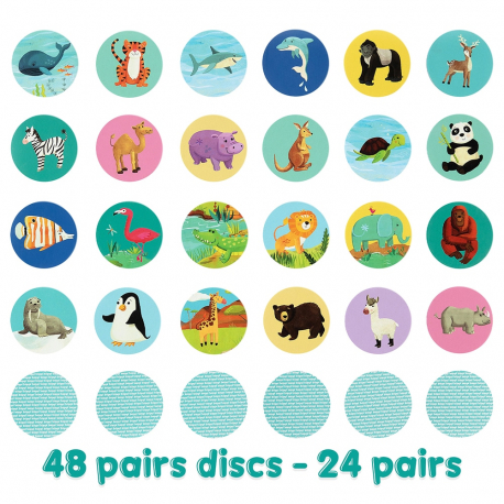 Παιχνίδι μνήμης και αντιστοίχησης Boppi® Άγρια ζώα