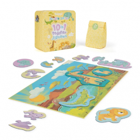 Προσχολικό παζλ 10 σε 1 Boppi® Σαφάρι στη ζούγκλα