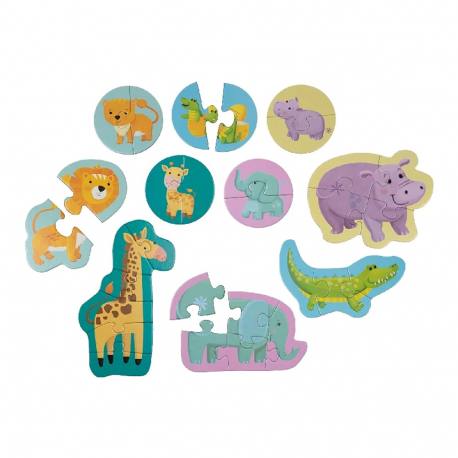 Προσχολικό παζλ 10 σε 1 Boppi® Σαφάρι στη ζούγκλα