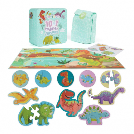 Προσχολικό παζλ 10 σε 1 Boppi® Δεινόσαυροι