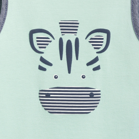 Obaibi Φορμάκι κοντό με ζέβρα, πράσινο για μωρά αγοράκια