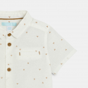Obaibi Πουκάμισο κοντομάνικο με τυπωμένα σχέδια λευκό για μωρά αγοράκια