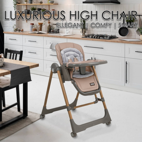 Καρέκλα φαγητού και κούνια/ριλάξ Bebe Stars Nuovo 2in1 Mocha