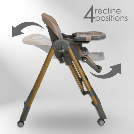 Καρέκλα φαγητού και κούνια/ριλάξ Bebe Stars Nuovo 2in1 Mocha