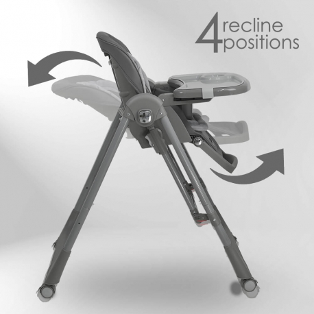 Καρέκλα φαγητού και κούνια/ριλάξ Bebe Stars Nuovo 2in1 Grey